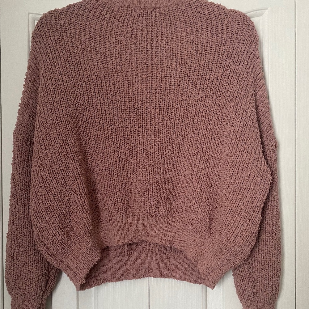 BLUSH/MAUVE CROP SWEATER SIZE XS - Picture 6 of 8